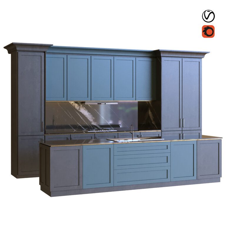 Kitchen set 010 (124499), 3d model 1