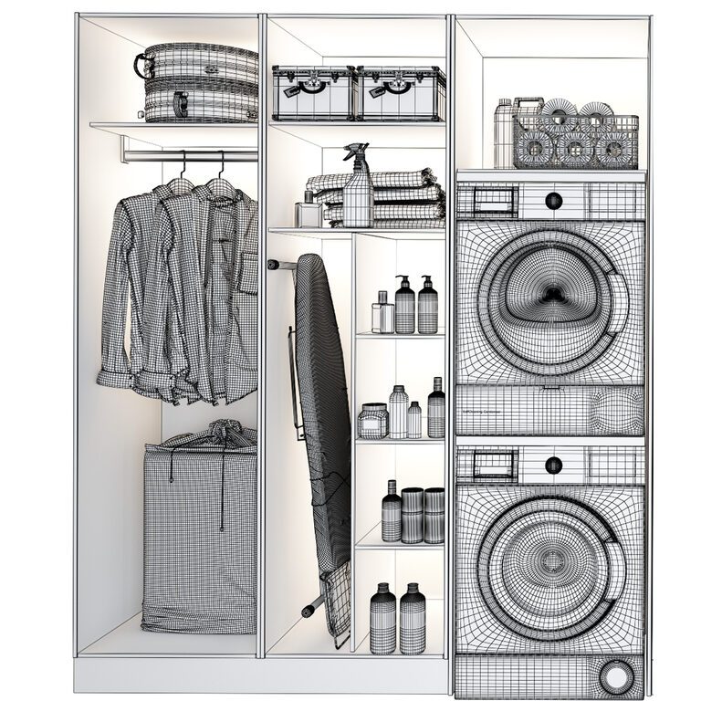Laundry room 3 (124649) 3D model - Download 3D model Laundry room 3 ...