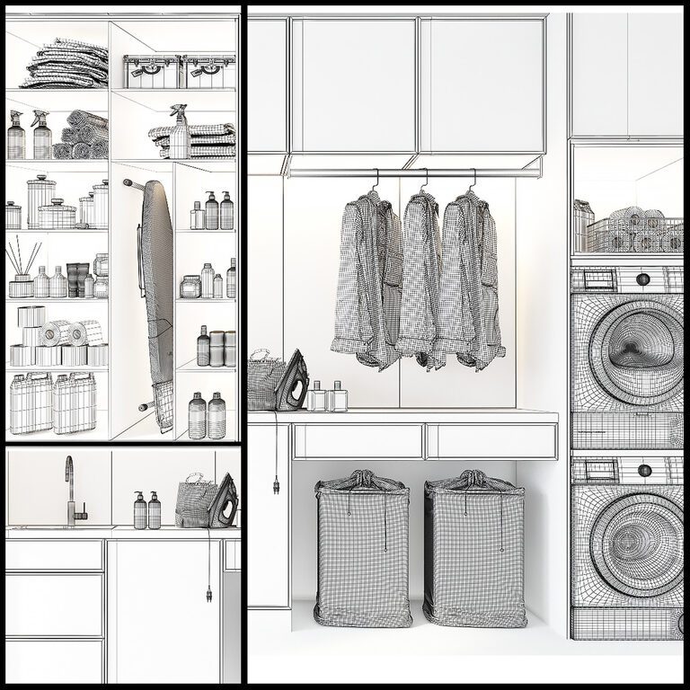 Laundry (124652) 3D model - Download 3D model Laundry (124652) | 124652 ...