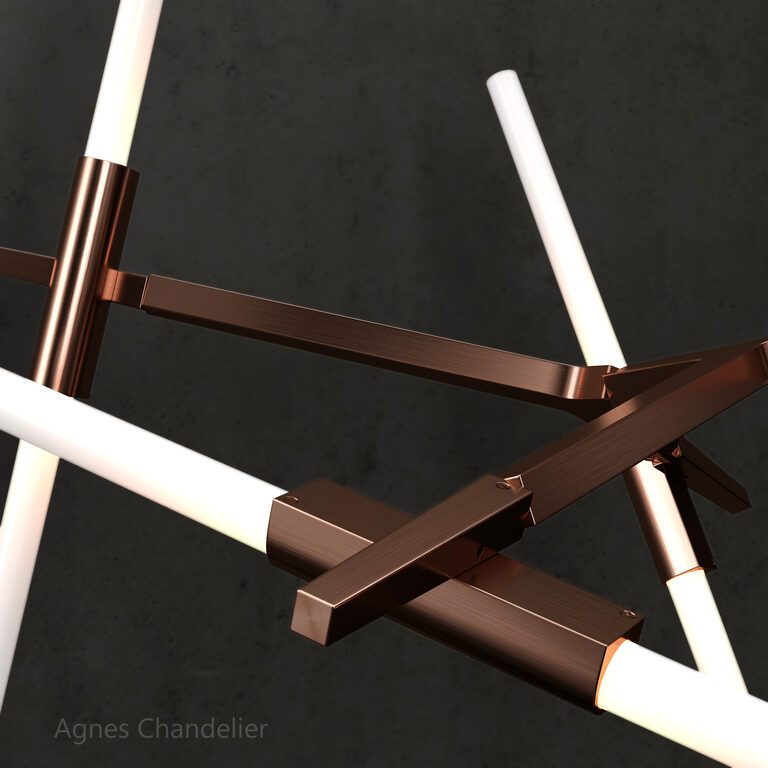 Agnes Chandelier 14 bulbs Copper (124686) 3D model - Download 3D model ...