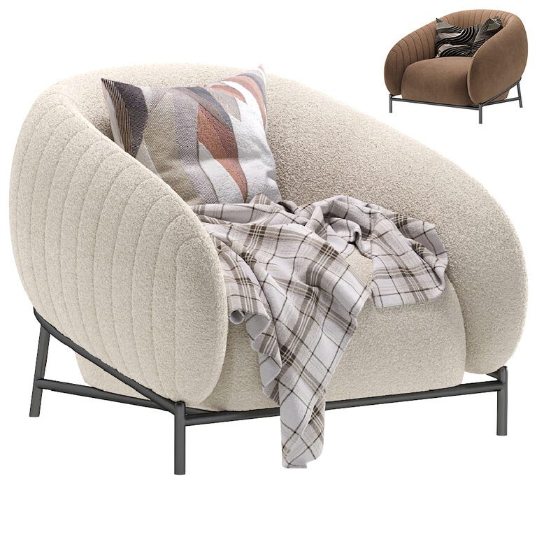 Cider Edition CURL Armchair (124943) 3D model - Download 3D model Cider ...