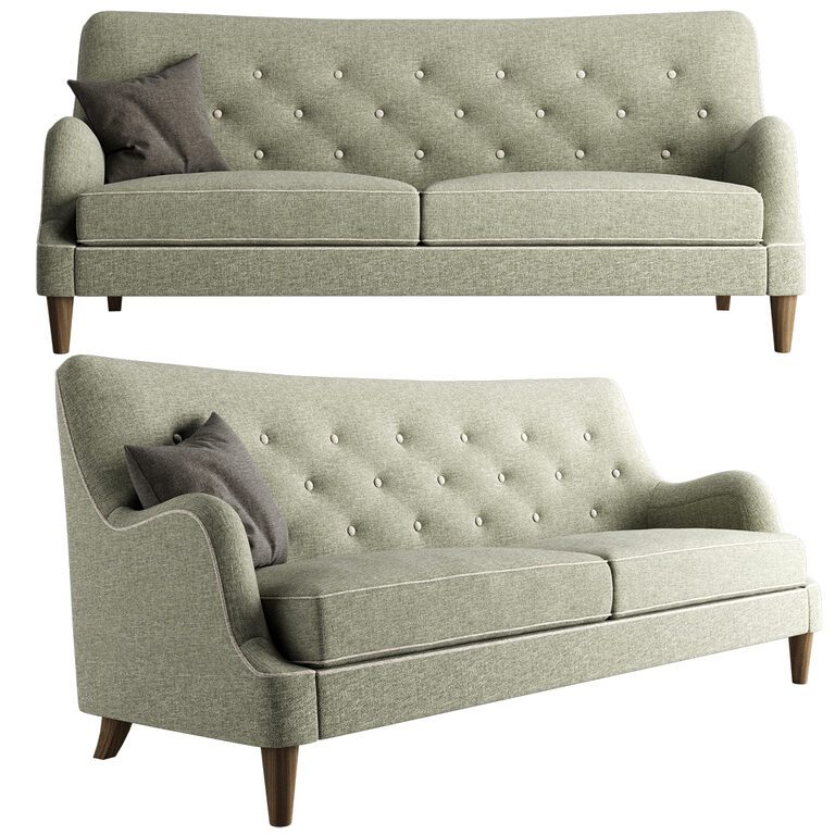 West Elm Livingston Sofa (125007) 3D model - Download 3D model West Elm ...