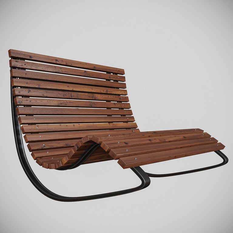Rocking Bench (125304), 3d model 1