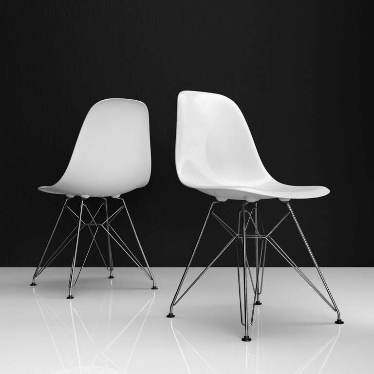 Пластикові стільці Eames DSR (125923), 3d модель 1