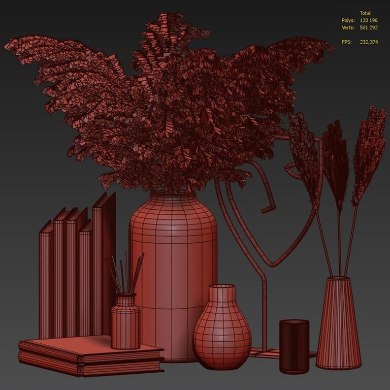 Decorative set 01 (125930) 3D model - Download 3D model Decorative set ...