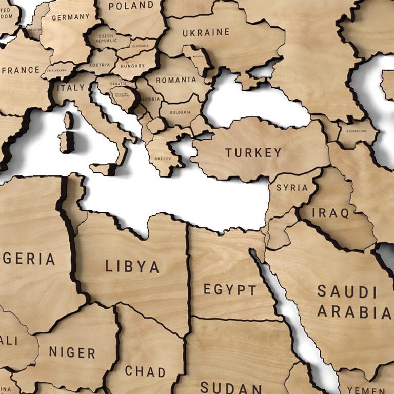 Wooden panel World map (126390) 3D model - Download 3D model Wooden ...
