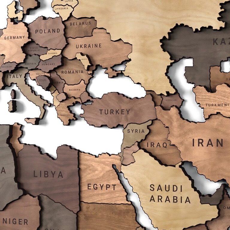 Wooden panel World map 2 (126393) 3D model - Download 3D model Wooden ...