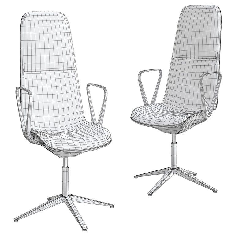 Chair Alias Slim Conference High (126957) 3D model - Download 3D model ...