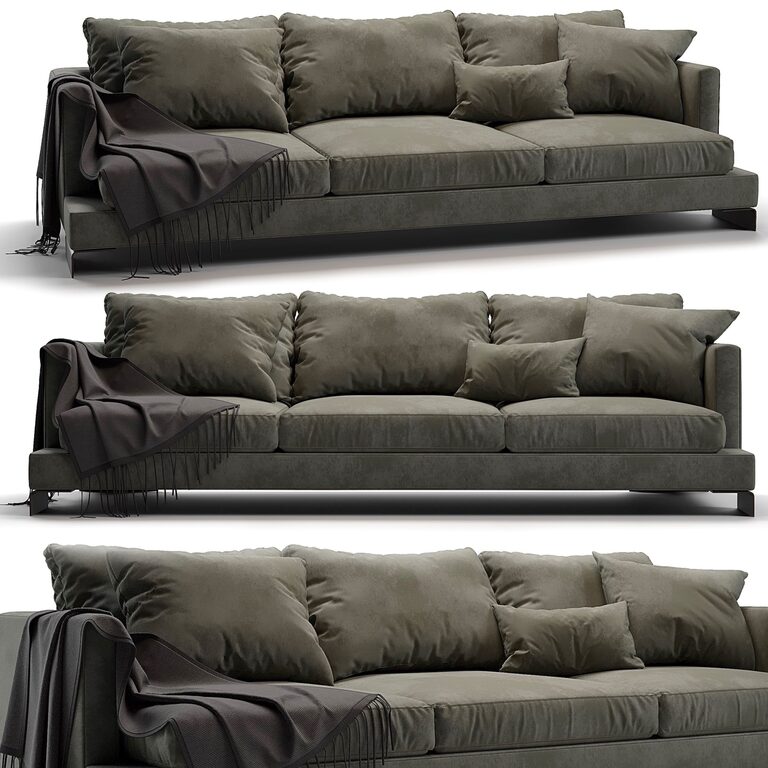 Sofa long island green (127291), 3d model 1