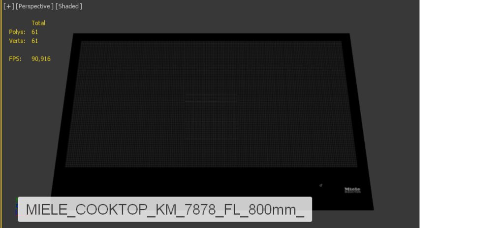 MIELE Electric induction hob KM 7878 FL 800 mm (127595) 3D model ...