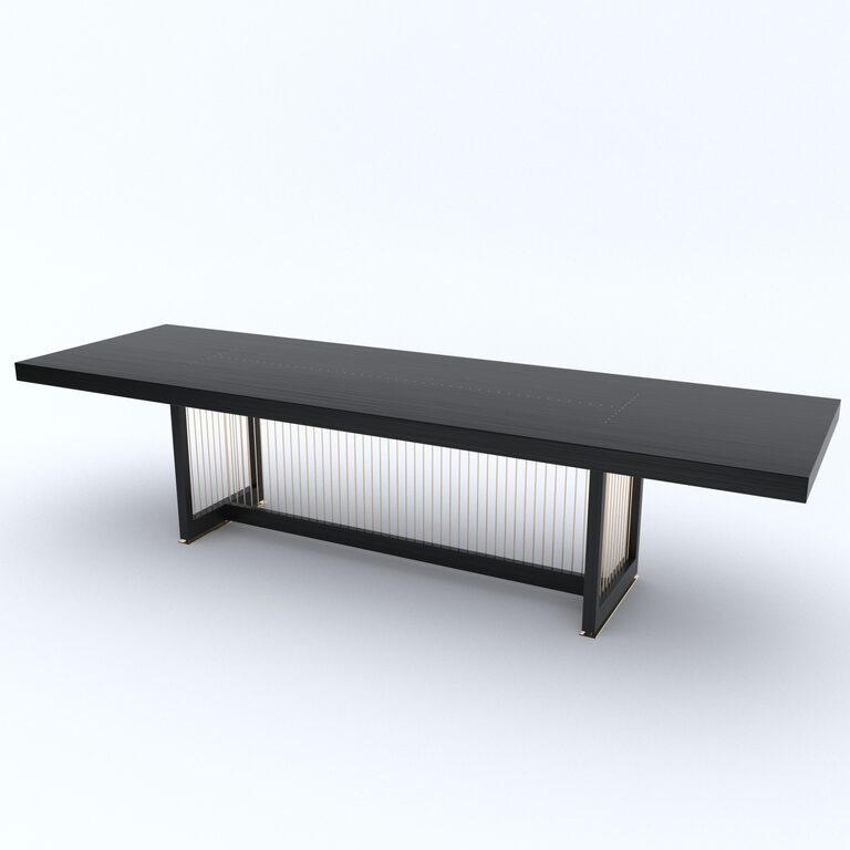 Black wood table (130580), 3d model 1