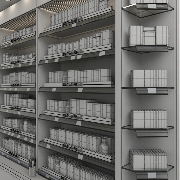 Shoppping Rack Texture Dolce & Gabbana perfumery SHOPPING RACK (130621) 3D model - Download 3D ...
