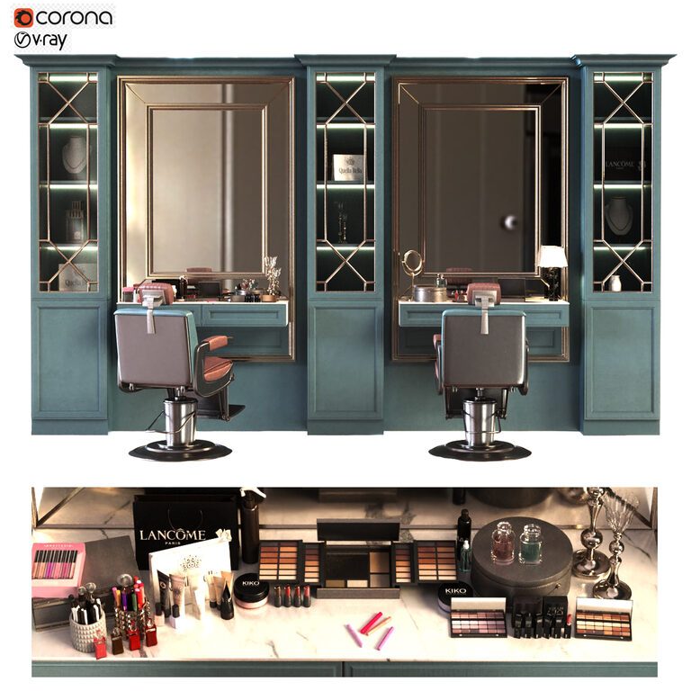 Beauty salon set 010 (131062), 3d model 1