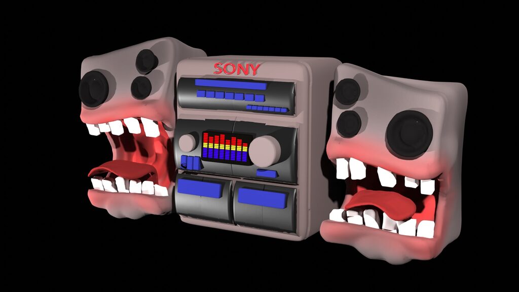 Мультяшний бумбокс (132274), 3d модель 1