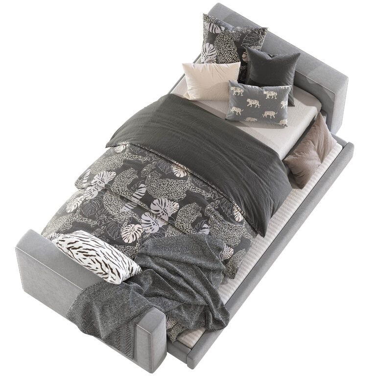 Bed Dorma Twin Daybed 2 (133017) 3D model - Download 3D model Bed Dorma ...