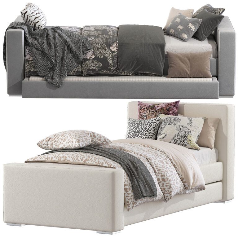 Bed Dorma Twin Daybed 2 (133017) 3D model - Download 3D model Bed Dorma ...