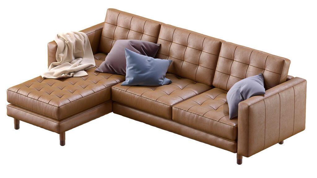 Landskrona leather Ikea Sofa (134364) 3D model - Download 3D model