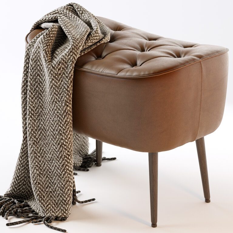 Shedding шкіра ottoman Пташиний камінь Home Curve (134422), 3d модель 1