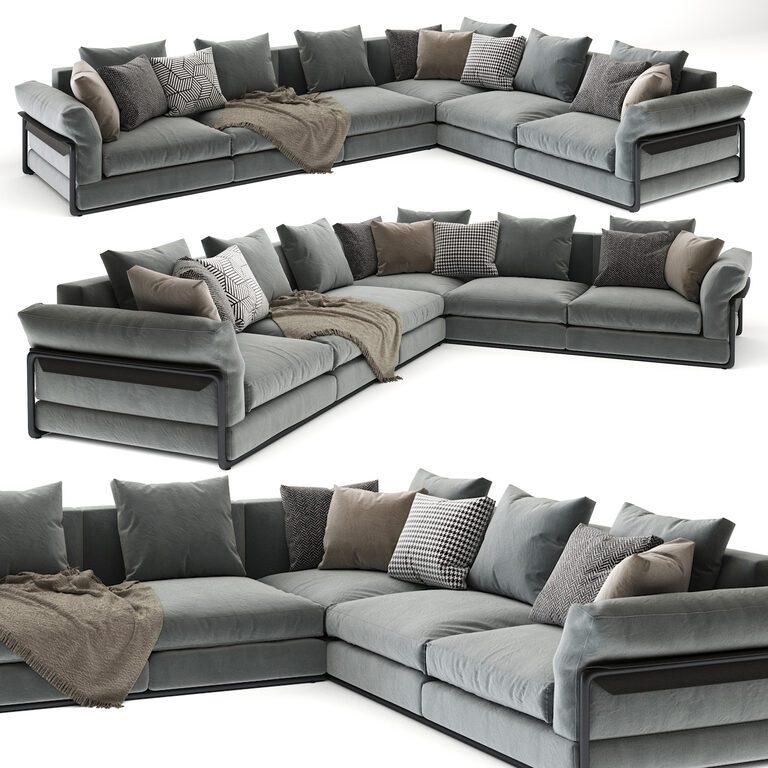 Flexform Zeno 3 sofa  (134514), 3d model 1