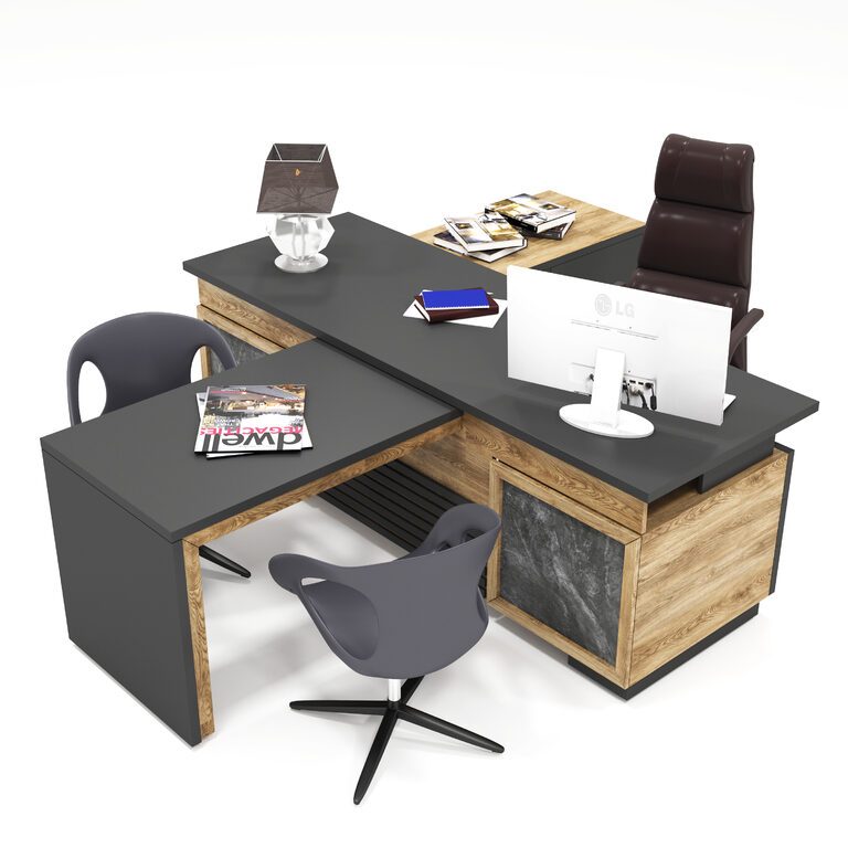 Office furniture set (134583) 3D model - Download 3D model Office ...