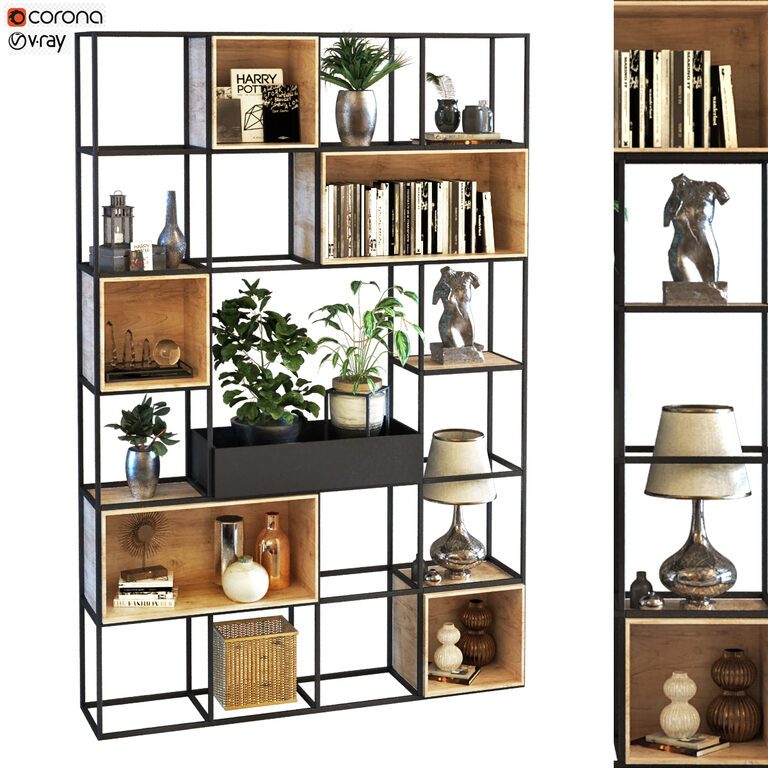 Shelf furniture set 011 (134999), 3d model 1