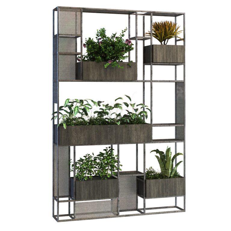 Rack with plants 057 (135002) 3D model - Download 3D model Rack with ...