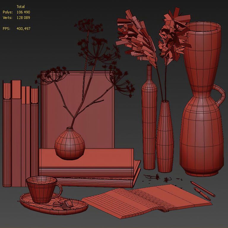 Decorative set 34 (135019) 3D model - Download 3D model Decorative set ...