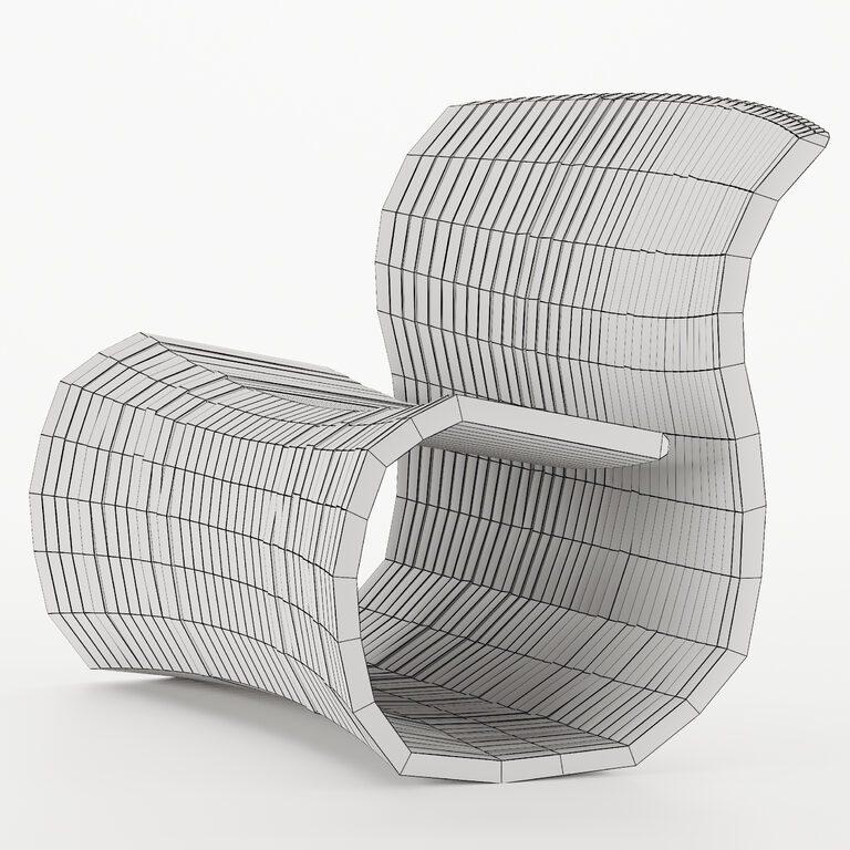 The Riddler Chair Riddle WOOD Pietro Estrada Chair (135522) 3D model - Download 3D model ...
