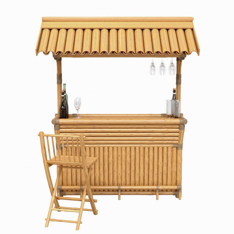 Tropical bamboo tiki bar (137094) 3D model - Download 3D model Tropical  bamboo tiki bar (137094) | 137094 | 3d-baza.com