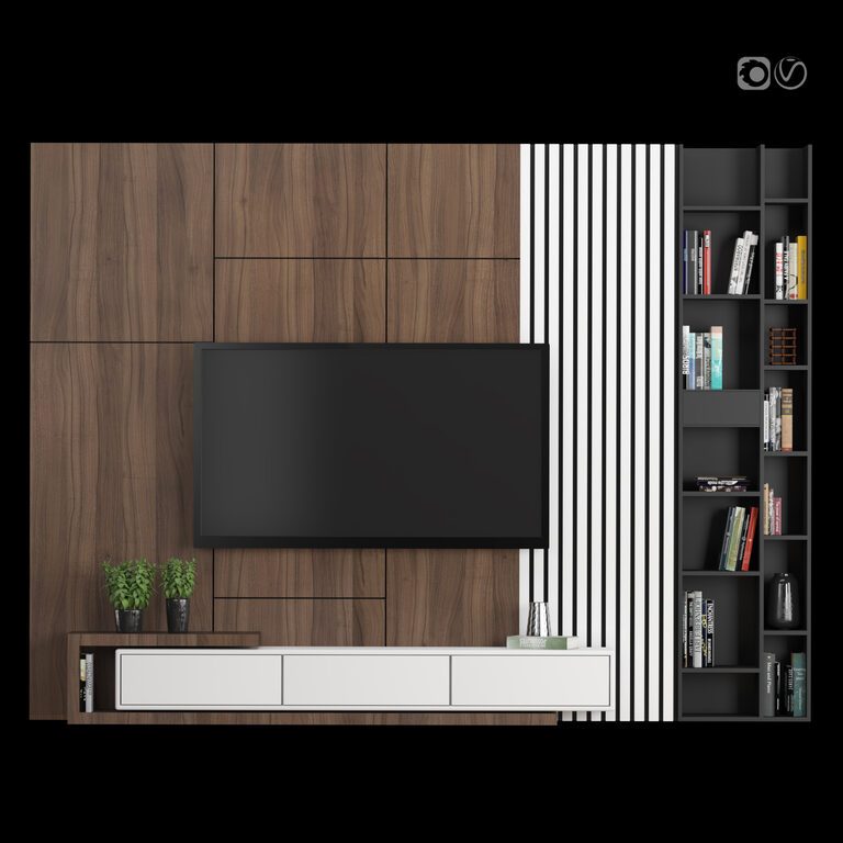 TV Wall 15 (138083), 3d model 1
