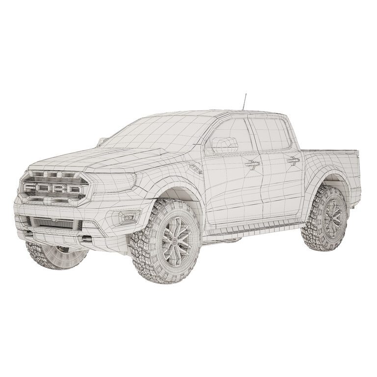 Ford Ranger Raptor 2019 (138380) 3D model - Download 3D model Ford ...