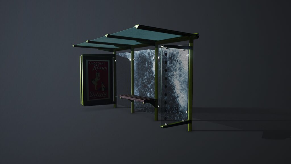 Stop Low Poly Bus stop low-poly (138748) 3D model - Download 3D model Bus stop low ...