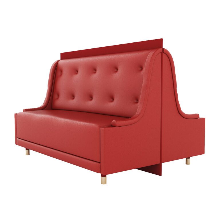 Sofa Banquette Red (138867), 3d model 1