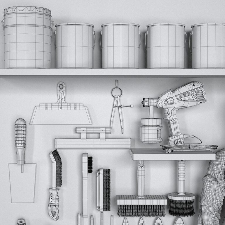 Garage Tools Set 7 (145328) 3D model - Download 3D model Garage Tools ...