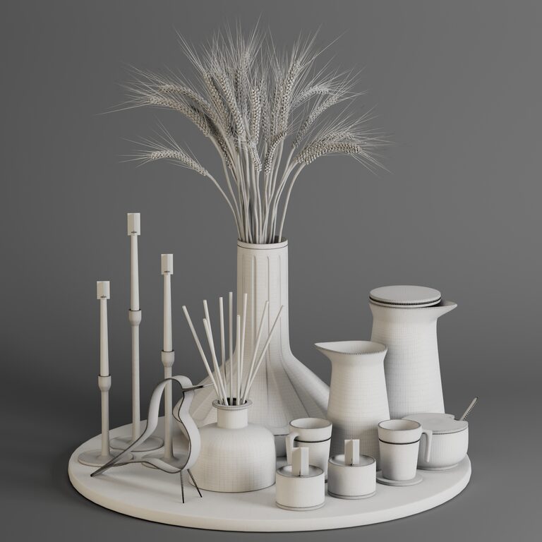 Decorative set 01 (147827) 3D model - Download 3D model Decorative set ...