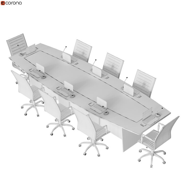 Conference Table 01 (149105) 3D model - Download 3D model Conference ...