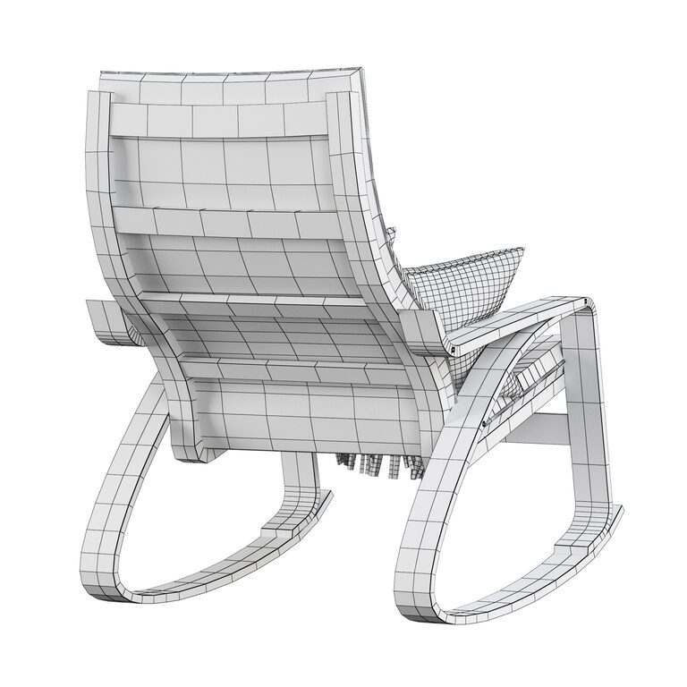 IKEA POANG Rocking chair (149161) 3D model - Download 3D model IKEA ...
