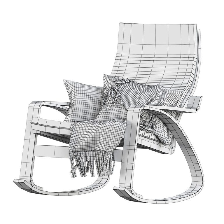 IKEA POANG Rocking chair (149161) 3D model - Download 3D model IKEA ...