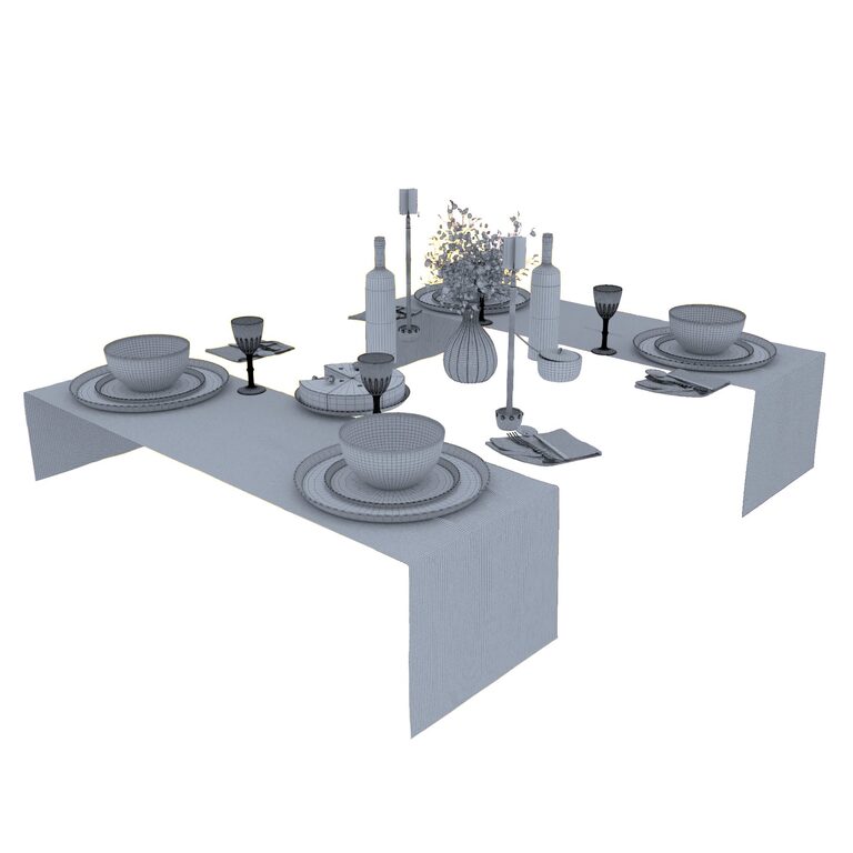 Table setting 01 (151208) 3D model - Download 3D model Table setting 01 ...