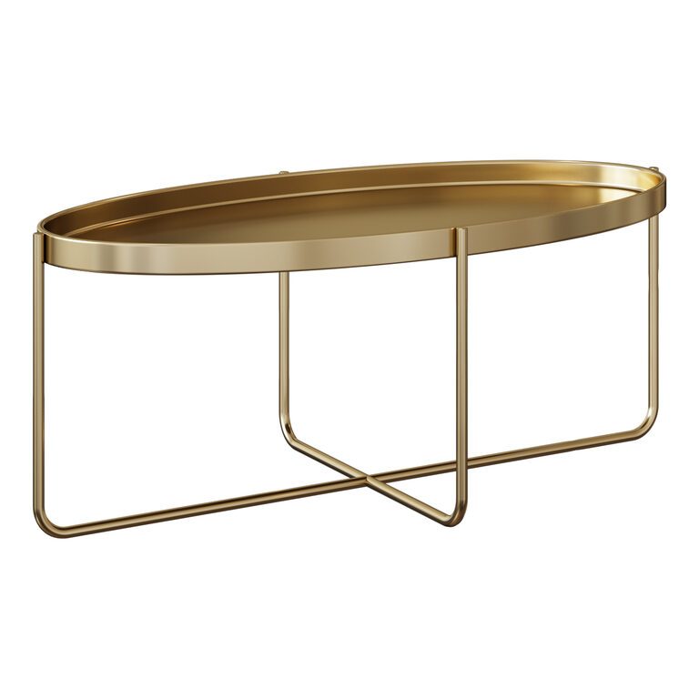 Журнальный столик GAULTIER MODERN GOLD OVAL  (152287), 3д модель 1