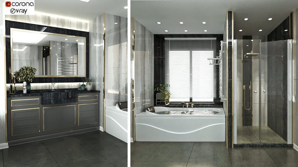 Bathroom interior scene 012 (154603) 3D model - Download 3D model ...