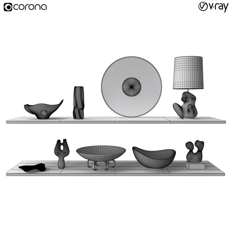 Decorative set 01 (158741) 3D model - Download 3D model Decorative set ...