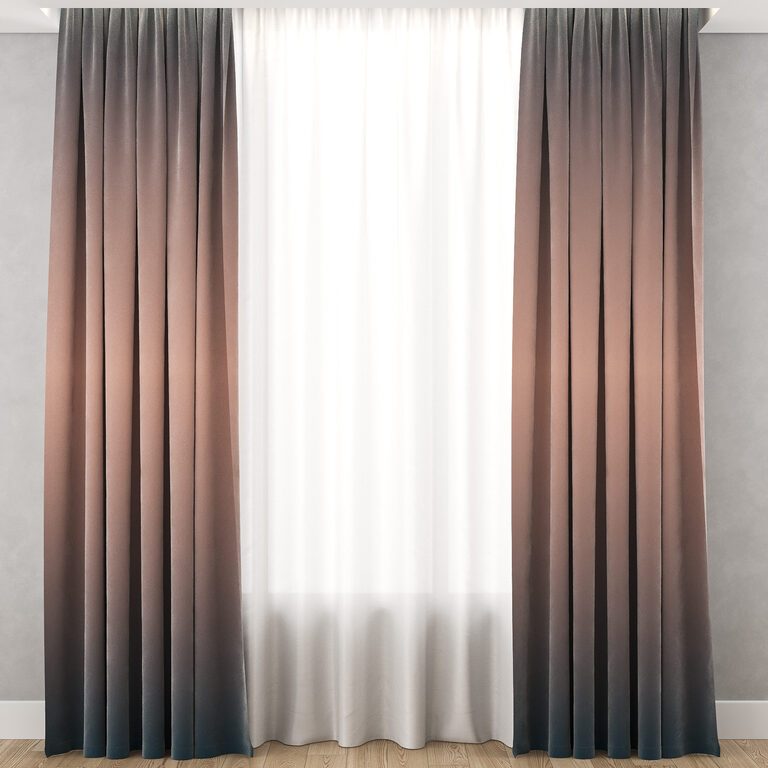 Curtains with Gradient 2 (160143), 3d model 1