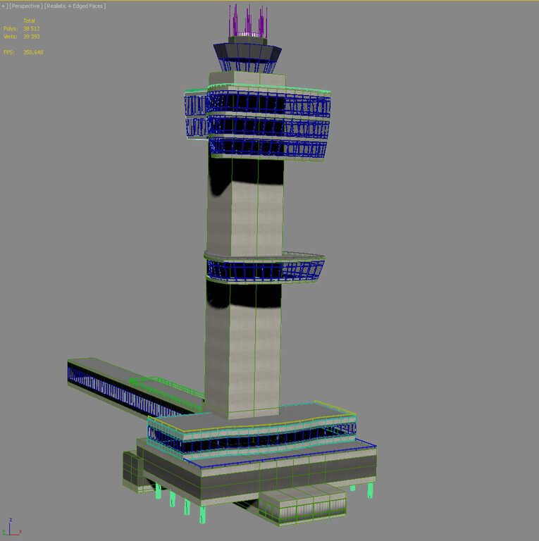 Air Traffic Control Tower (161355) 3D model - Download 3D model Air ...