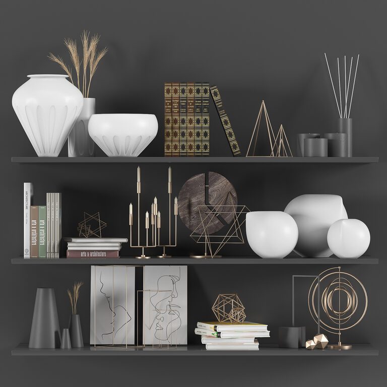 Decorative set 01 (163484) 3D model - Download 3D model Decorative set ...