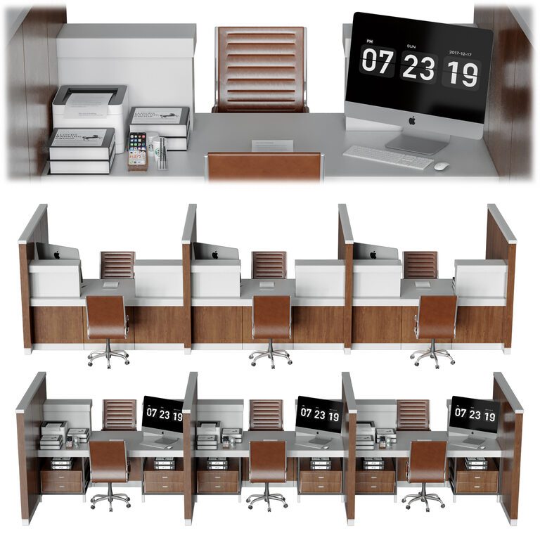 Bank counter 04 (164512) 3D model - Download 3D model Bank counter 04 ...