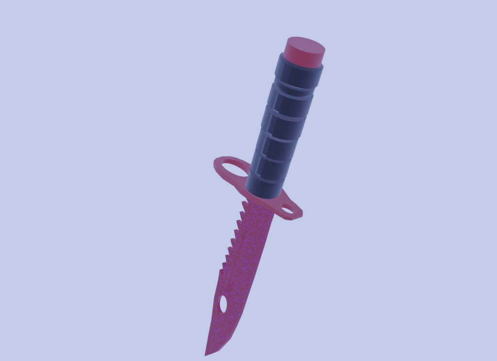 Knife (cs go skin) (168106) 3D model - Download 3D model Knife (cs go ...