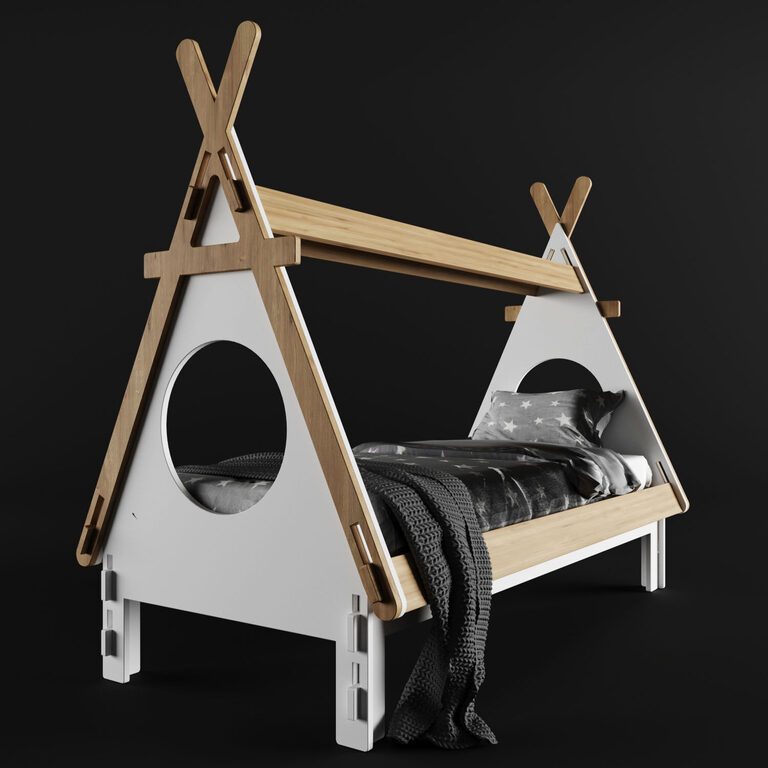 Детская кровать Plywood (17583), 3д модель 1