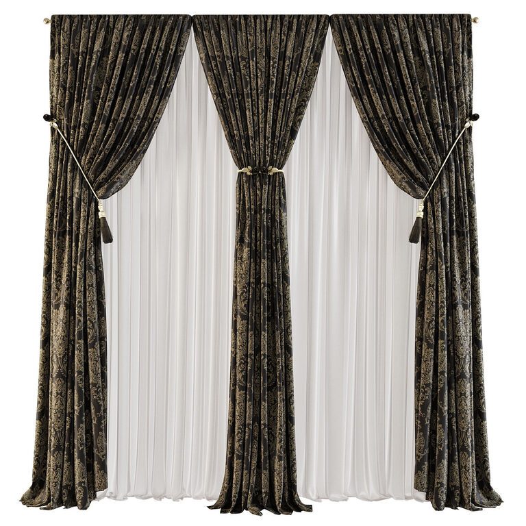 Curtains Set №545 (17867), 3d model 1