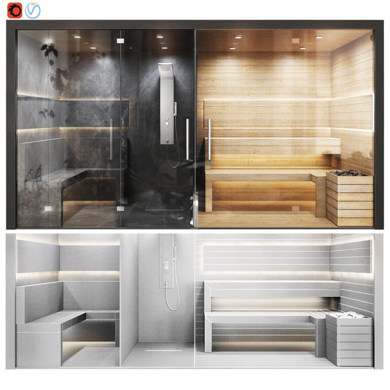Sauna (179823), 3d model 1